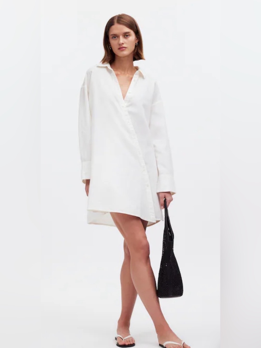 Madewell Asymmetrical Button Front Tunic NWT XXS
